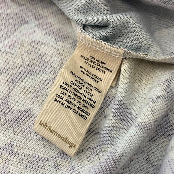 Soft Surroundings Womens Plus Size 2X Colorful Floral Tunic Top Bohemian Boho - Picture 6 of 7